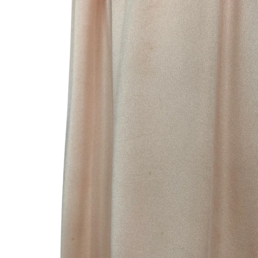 True 60's / 70's Peach Draped Cowl Neck Spaghetti Strap Prom Formal Evening Gown - Picture 13 of 13